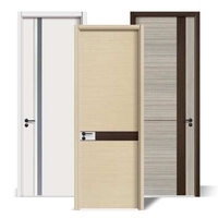Porte intérieure en bois massif de haute qualité, design à 1 panneau, moderne, blanche, apprêtée, imperméable, pour chambre à coucher, appartement