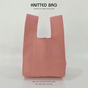 Sac à main de luxe pour femme, fait main au crochet, mini sac à nœuds, sac fourre-tout tricoté uni, personnalisé - Product Image 6