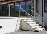 YL METAL Poteau de balustrade moderne en acier inoxydable pour escalier, balcon, extérieur, centre commercial, extrémité droite, pour villa, escalier DIY, salle de bain