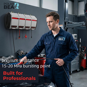Enrouleur de tuyau industriel à rétraction automatique Polarbear PB-N012 4-en-1 pour eau, air, alimentation électrique, station d'enroulement murale pour detailing automobile - Product Image 1