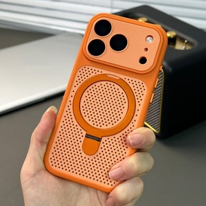Nueva Funda Magnética Mate Refrigerante para iPhone 17 12 13 Pro Max 14 15 16 Plus con Anillo Soporte y Protector de Lente HD - Product Image 1