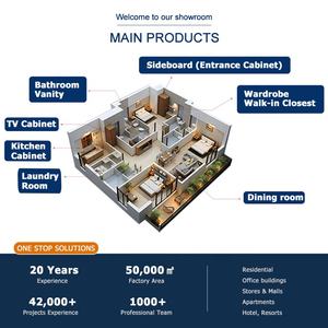 Kanadalı Villa projesi ayna yatak odası ile Mdf Metal cam dolap tasarım özelleştirmek organizatör özel giysi dolabı - Product Image 5