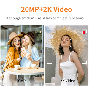 DC35S Mini Kamera <span class=keywords><strong>Video</strong></span> CMOS 5MP 1080P 68 Geniş Açılı IPS LCD MicroSD Depolama Gece Görüşlü Ev Güvenlik Kravat Şeklinde Cep 18g - Product Image 2