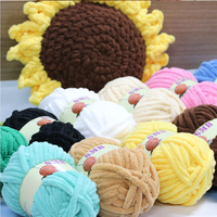 Manufacture Wholesale Hand Knitting Thick Chenille Yarn 100% Polyester Fancy Yarn Super Soft Chenille Chunky Yarn 100g/40m