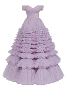 Vestidos de Fiesta LY-PD0255 con Falda Escalonada, Elegantes Vestidos de Noche de Lujo para Mujer, Vestidos de Tul Multicolores con Hombros Descubiertos - Product Image 1