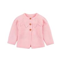 Ivy10525A 2019 Otoño Invierno niñas pequeñas suéter de color sólido cárdigan princesa bebé patrón de punto cárdigan liso