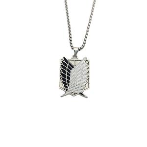 <span class=keywords><strong>Collier</strong></span> Anime Attack On Titan avec chaîne en acier inoxydable pour hommes et femmes - Product Image 6