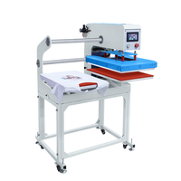 Presse à chaud automatique pour vêtements et T-shirts, avec double écran LCD, pneumatique, 40x60cm, couleur, OEM, pour sublimation, imprimante à plat