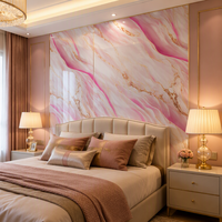 Papier peint auto-adhésif moderne classique en marbre, feuille PVC à veines dorées, panneau mural à coller, autocollant brillant imperméable pour mur