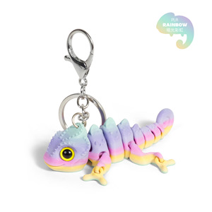 Nouveau Porte-clés Poupée Caméléon 3D Imprimée 2026, Breloque de Sac à Articulations Mobiles, Décoration Créative Unique pour Sac à Dos, Accessoires Bijoux, Cadeaux - Product Image 4