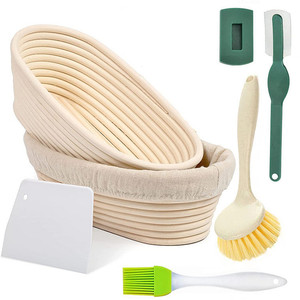 Cestino Di Prova Delle Personnalisable Pane Cesto a 2 Set Pasta Ciotola Panno Da 9,6 Pollici Ovali - Product Image 5