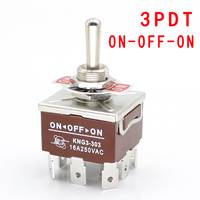 Interrupteur à Levier 3PST 3PDT 16A 250VAC 6 Broches 9 Broches On-off/on-on/on-off-on 3 Positions 9 Broches Interrupteur Momentané 3PDT Bakélite Instruments