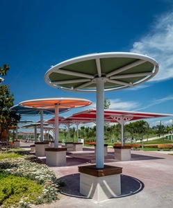 Parapluie à membrane tendue à structure en acier de forme spéciale Parasol d'<span class=keywords><strong>ombrage</strong></span> de pavillon extérieur pour <span class=keywords><strong>toile</strong></span> d'<span class=keywords><strong>ombrage</strong></span> de paysage de parc - Product Image 3