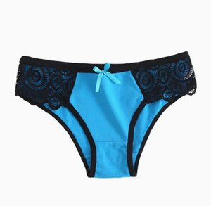 Braguitas de bikini de encaje para mujer, transpirables, sin costuras, mezcla de algodón, tiro medio, con lazo, para uso diario - Product Image 4