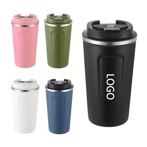 Promotional 510Ml Stainless Steel Mup Wall Travel Office Coffee <b>Smart</b> Temperature Display Double Vacuum Cup With Lid - Product Image 3
