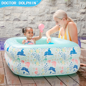 Doctor Dolphin Piscines portables faciles à installer Piscine gonflable extérieure à <span class=keywords><strong>2</strong></span> anneaux pour enfants - Product Image 4