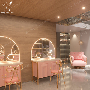 Miroir de maquillage éclairé de luxe Station de coiffure pour chambre de filles ou salon de coiffure - Product Image 3