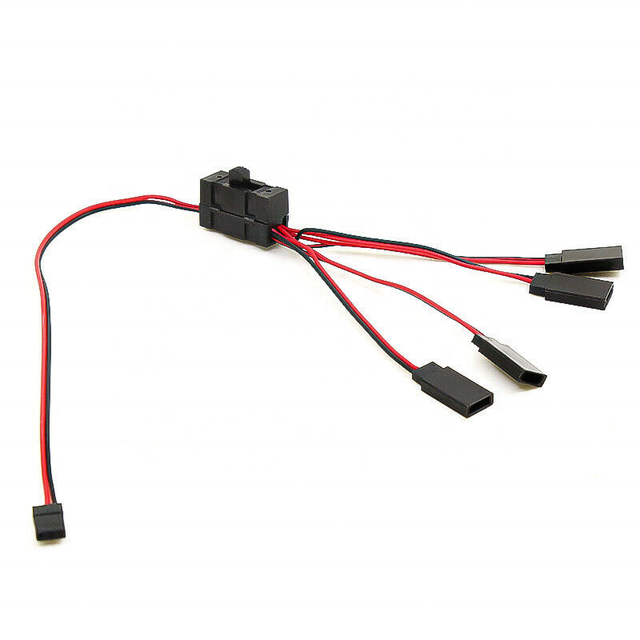 4 Way LED Light On/Off Controller Switch Y Cable for 1/10 TRX-4 SCX10 RC Crawler