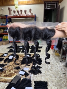 Extensions de cheveux humains vierges brésiliens Super Double Drawn à double trame machine pour la vente en gros aux salons et la marque - Product Image 4