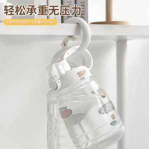 Circular Tableside Bag <b>Hook</b> Single <b>Hook</b> Abs Material 5 10kg Load Capacity For Backpacks Scarves Belts Bedroom Dormitory Use - Product Image 3