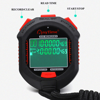 Chronomètre numérique électronique professionnel portable 500 canaux Affichage LCD 3 lignes Rétroéclairage Étanche Chronomètre de sport Suivi