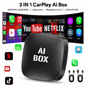 Box Android AI 4+32GB Universale U2W, Adattatore USB CarPlay da Cablato a Wireless, Box Video per Auto con YouTube e <span class=keywords><strong>Netflix</strong></span> - Product Image 1