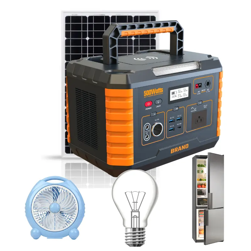 Waterproof Camping 110V 220V Solar Portable Power Station Generator 1000W Power Generator Station Outdoor Home Energy System