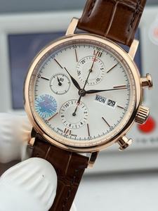 Montres mécaniques au design tendance avec fonction calendrier et bracelet en cuir marron - Product Image 3