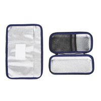 SANJIN 2026 Nouvelle sacoche isotherme portable noire étanche pour insuline avec fermeture éclair et compartiment pour glace EVA pour médicaments