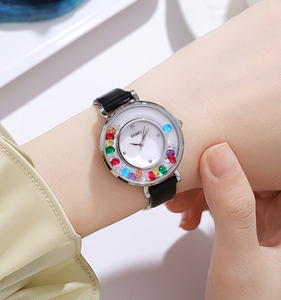 Montres SKMEI 2041 pour filles, bracelet en cuir véritable argenté, montre pour femmes, montre sport à quartz tendance pour femmes, Reloj Montres - Product Image 3