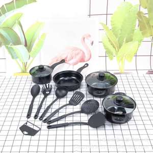 Ensemble de casseroles multifonctionnelles pour la cuisine, 13 pièces, ensemble de casseroles de luxe, poêle à frire en fonte antiadhésive - Product Image 5