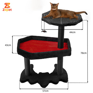 Árbol para Gatos de Halloween de Varios Tamaños, con Cubierta de Felpa Suave, Rascador de Sisal y Hamaca - Product Image 1