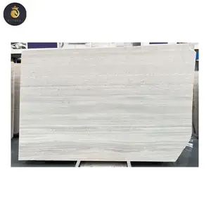 Marbre blanc de grain de bois eurasien de Chine pour le plancher de marbre en bois blanc