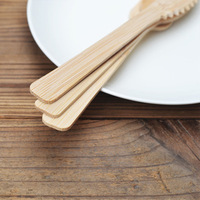 Ensemble de couverts jetables en bambou écologiques en vrac, petits ustensiles de cuisine – comprend fourchette, cuillère, couteau, biodégradable et jetable