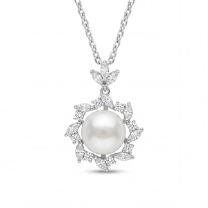 Collier simple fait main en perles d'eau douce naturelles, bijoux en cuivre, élégant ras-de-cou en perles de riz pour femmes, idéal pour les mariages et les soirées. - Product Image 1