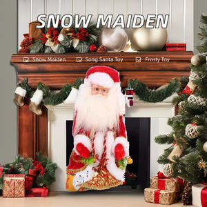 Muñeca Eléctrica Rusa, Juguete Musical de la Doncella de las Nieves y Papá Noel, Adornos Navideños para Decoración Festiva del Hogar - Product Image 5