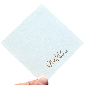 Carte de vœux en papier coton avec dorure à chaud, carte de remerciement, carte professionnelle gaufrée en couleur - Product Image 5