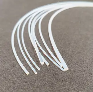 Barres de tige en Ptfe pur résistant à la chaleur 1.0mm 2.0mm 3.0mm mandrins en Ptfe médical Rigd tige en Ptfe transparent Flexible