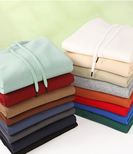 Sweat-shirt à capuche unisexe personnalisé avec logo, en molleton, couleur unie, coupe ample, imprimé sur le devant, en coton, pour l'hiver - Product Image 2