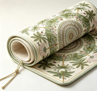 Nouvelle Nappe de Mahjong Américaine de Luxe Moderne, Pliable, Portable, en Caoutchouc Microfibre, Résistante à l'Eau, Antidérapante, 100x100cm, 4 pièces