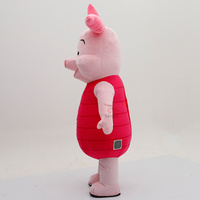 Costume gonflable publicitaire pour fête d'anniversaire, vêtements gonflables géants de 2,2 m, costume de mascotte cochon rose gonflable, en promotion