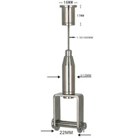 Système de suspension au plafond 1.5mm 304 SS support de câble pince à câble Kit de suspension de panneau acoustique avec serre-câble de 16mm
