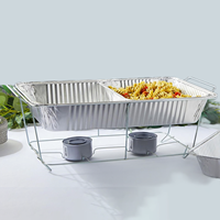 Barquette rectangulaire jetable en aluminium de qualité alimentaire pour la cuisson, les plats à emporter, la restauration et la livraison de repas