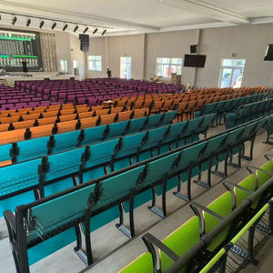 <span class=keywords><strong>Sala</strong></span> de conferencias escolar con escritorios y sillas conectados, <span class=keywords><strong>sala</strong></span> de conferencias, escalera universitaria, aula, sillas plegables de madera - Product Image 4