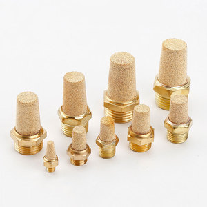 Nửa Đồng Nửa Sắt Khí Nén Lắp Đồng Thau Đầu Phẳng Giảm Thanh/Muffler PSV-02 - Product Image 3