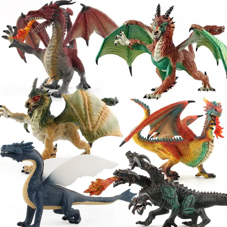 Children's simulation of solid Jurassic magic dragon model of wild animal plastic mutant dragon animal toy