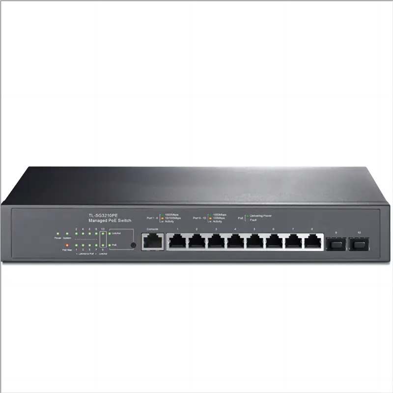 Conmutador de gestión de red gigabit completo de 8 puertos de la red de 2 puertos