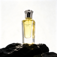 Nouveauté - Flacon de parfum vide transparent de luxe 50 ml, flacon de parfum carré unique en verre transparent avec boîte