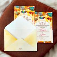 Invitations de mariage, de fiançailles et d'affaires en velours de luxe avec sceau enveloppe, élégantes cartes cadeaux en papier de style musical