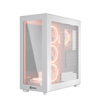 Casing PC Grosir KINPOWER Full Tower Kaca Temper Vertikal Gaming E-ATX Casing Komputer